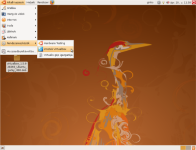 Befejeződött a telepítés, bezárhatjuk az ablakot. Virtualbox indítása.