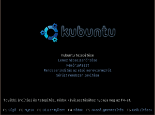 Kubuntu telepítése