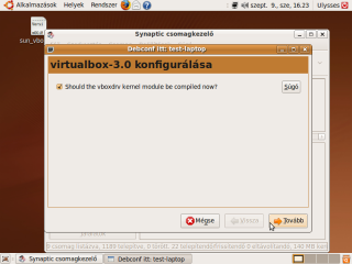 Rákérdezés a Virtualbox kernelmodul lefordítására